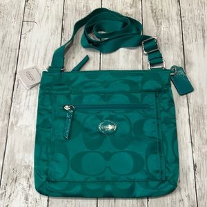 NWT Coach jade green crossbody bag